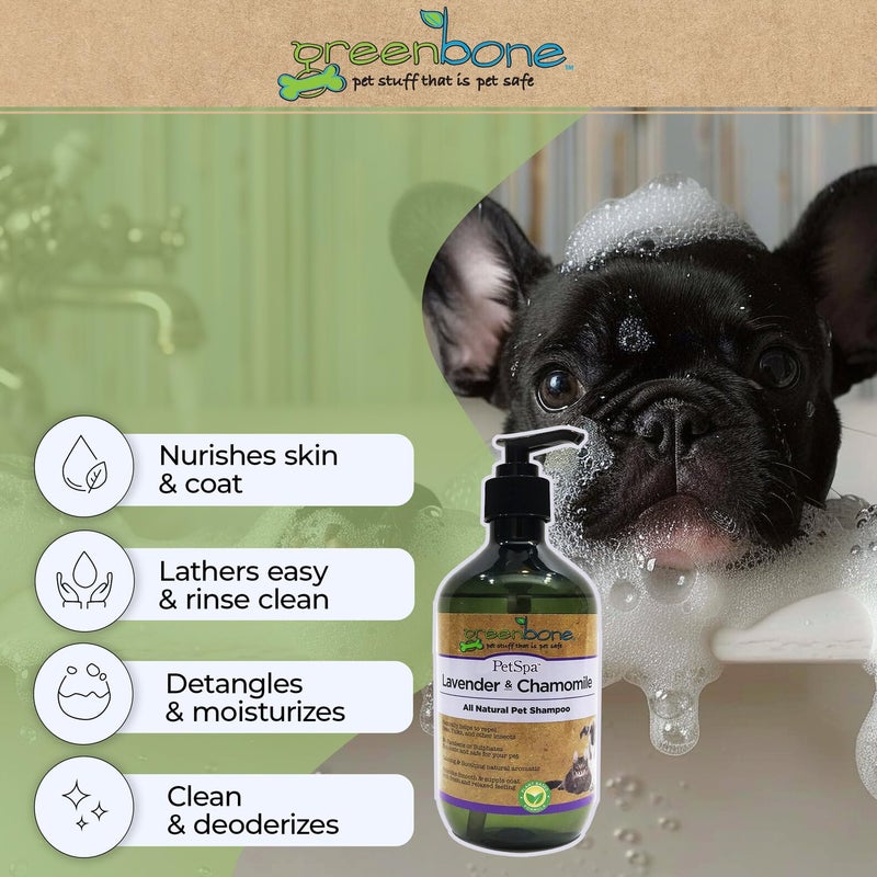 Greenbone Pet Spa All-Natural Plant-Based Shampoo - Lavendar & Chamomile - Calming & Soothing - Image 5